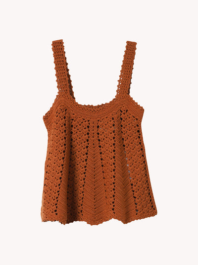 MERINO CROCHET TANK TOP