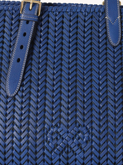 NEESON SQUARE TOTE IN MONDAY BLUE