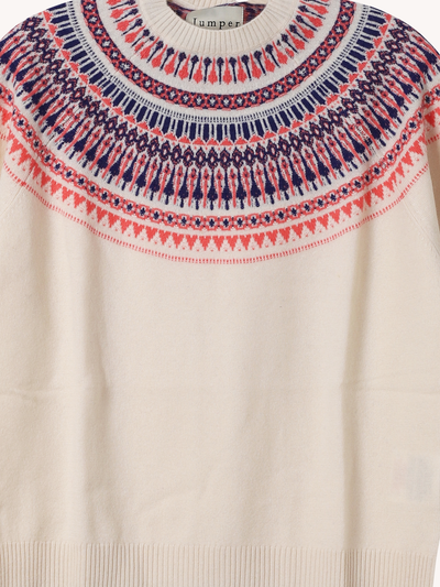 Fair Isle Yoke Crew Sweater