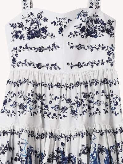 STRAPPY FIT AND FLARE MIDI DRESS