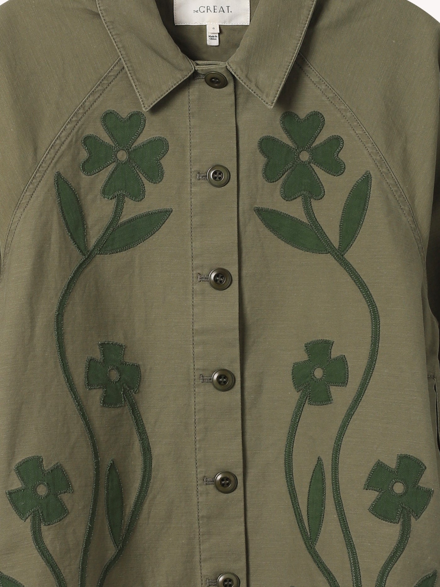 Floral Applique Commodore Jacket