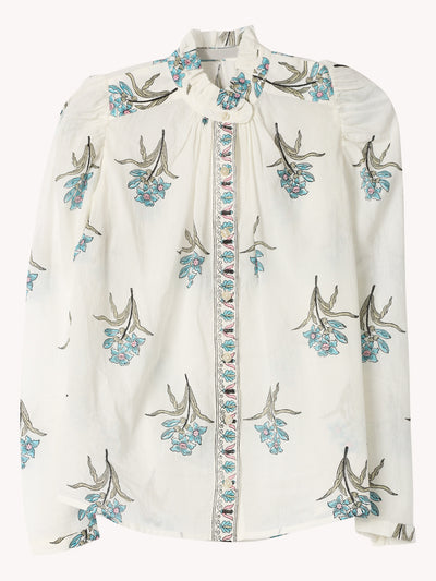 Artemis Sky Mist Flower Shirt
