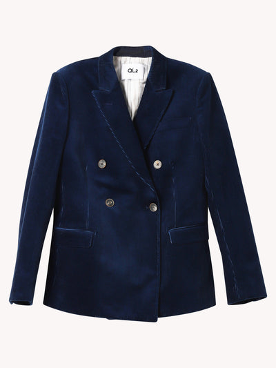 BICE 945 NAVY VELVET BLAZER