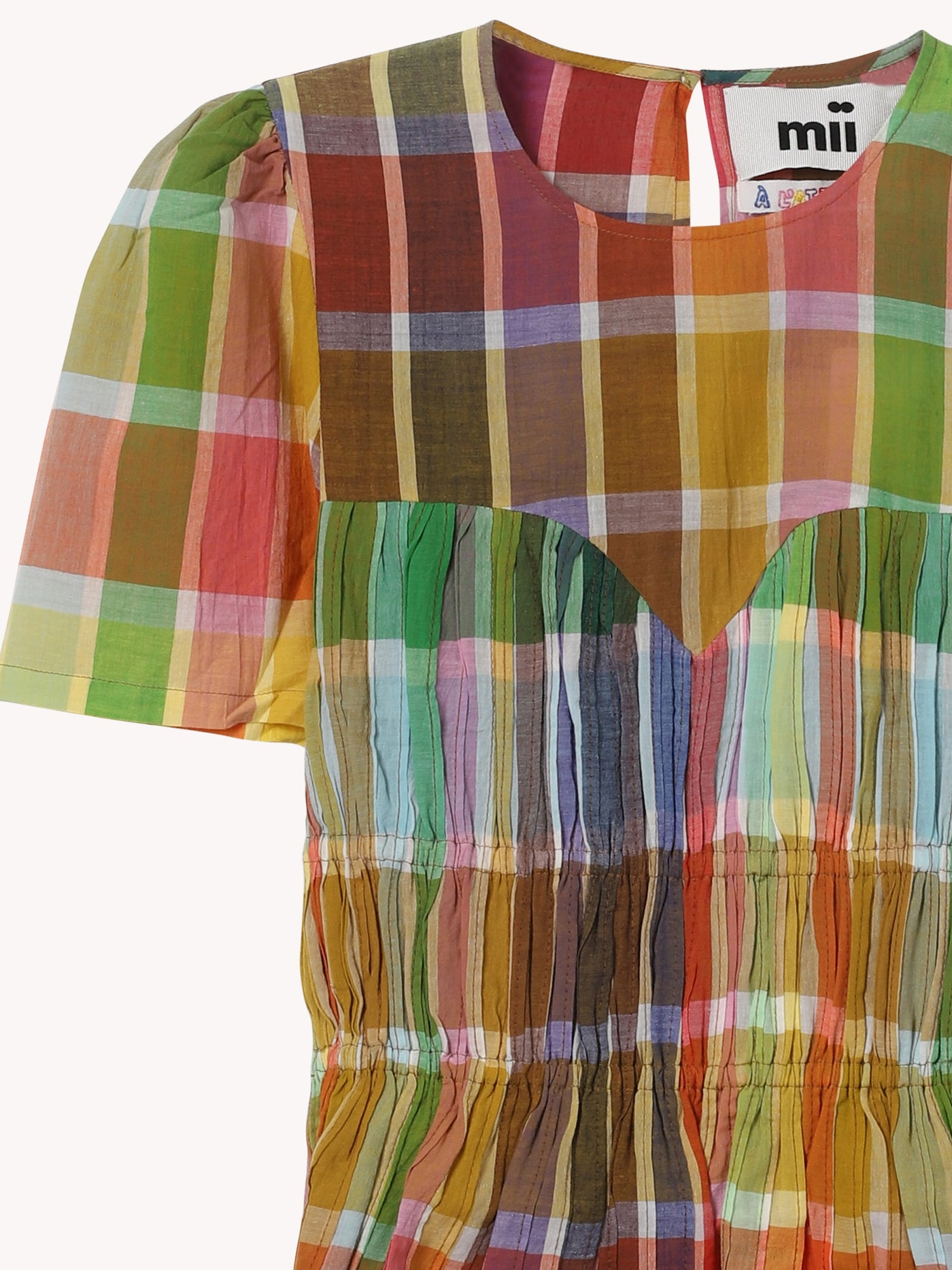 HAND WOVEN GATHERED SHORT SLEEVE TOP