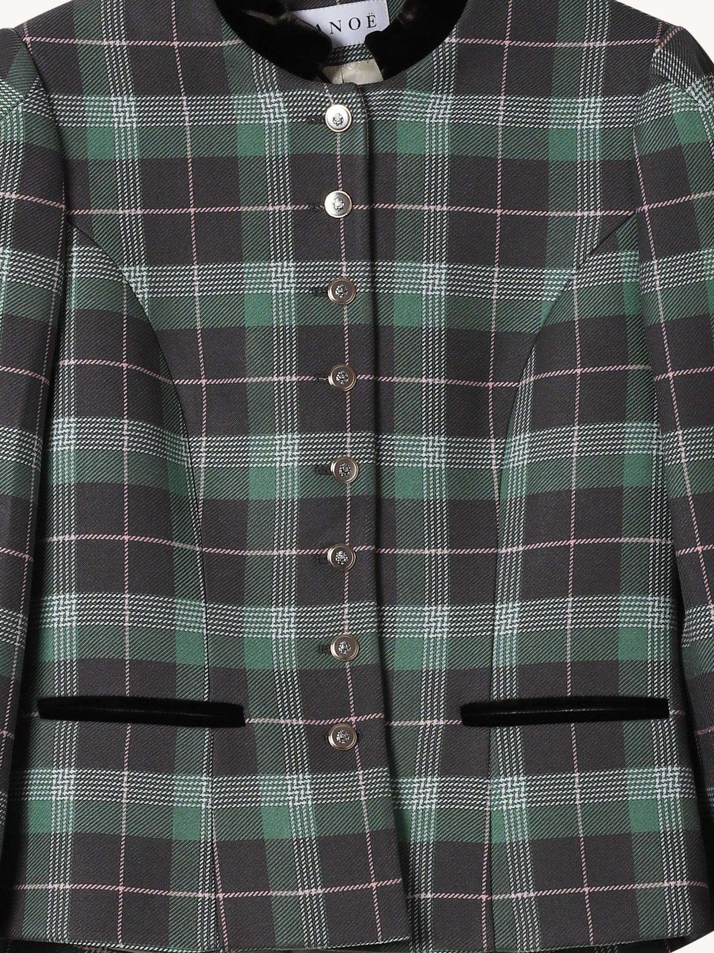 GREEN & GREY PLAID ANNABELLE JADE BLAZER