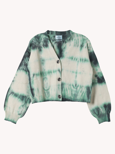 Go Go Green Dye Crop Cardigan