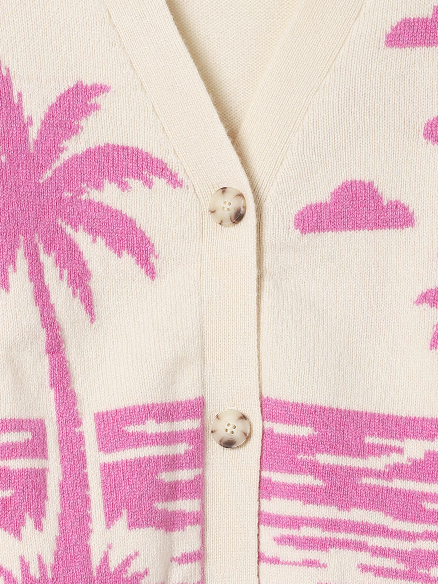 Palm Tree Cropped Cardigan