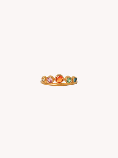 MULTICOLORED CROWN RING