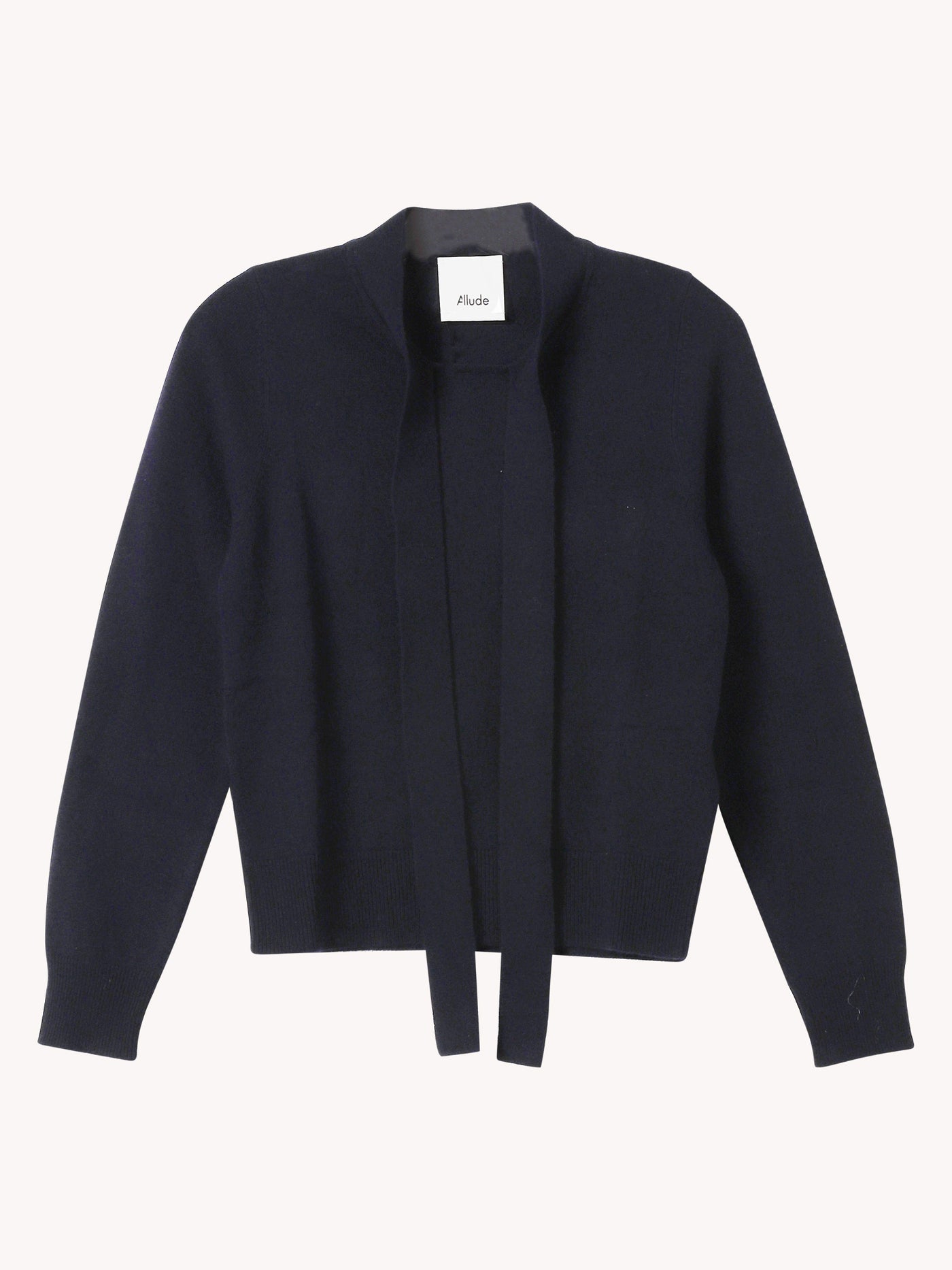TIE NECK LONG SLEEVE SWEATER