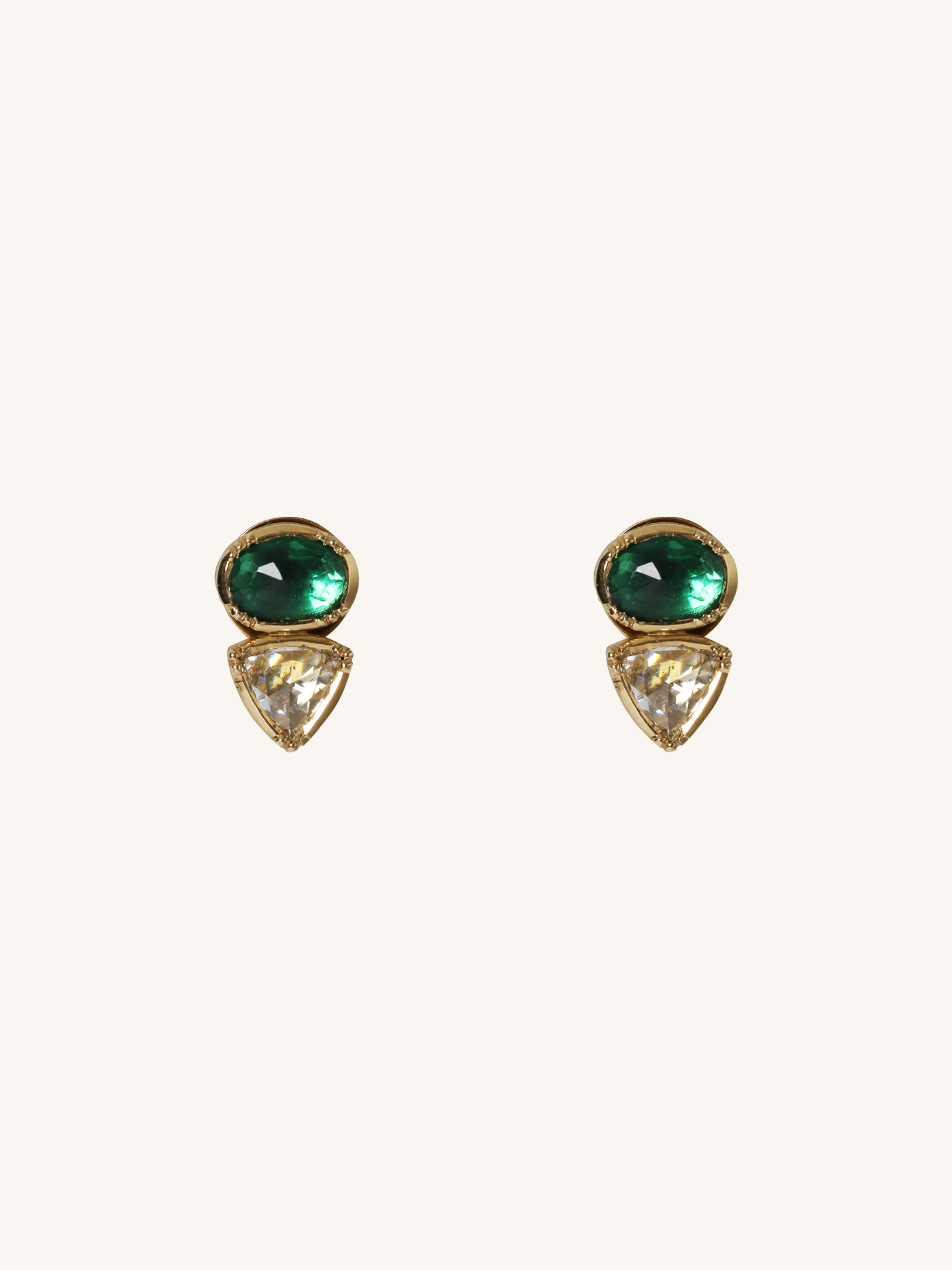 Orbit Emerald & Diamond Earrings