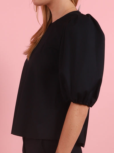 Flower Blouse in Navy