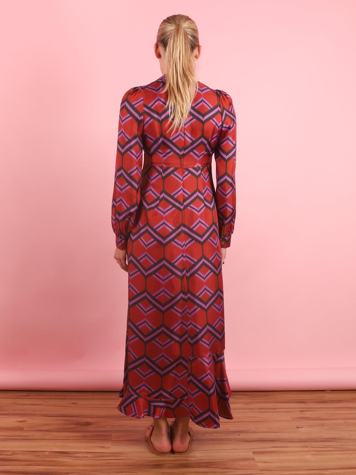 Silk Print Dress