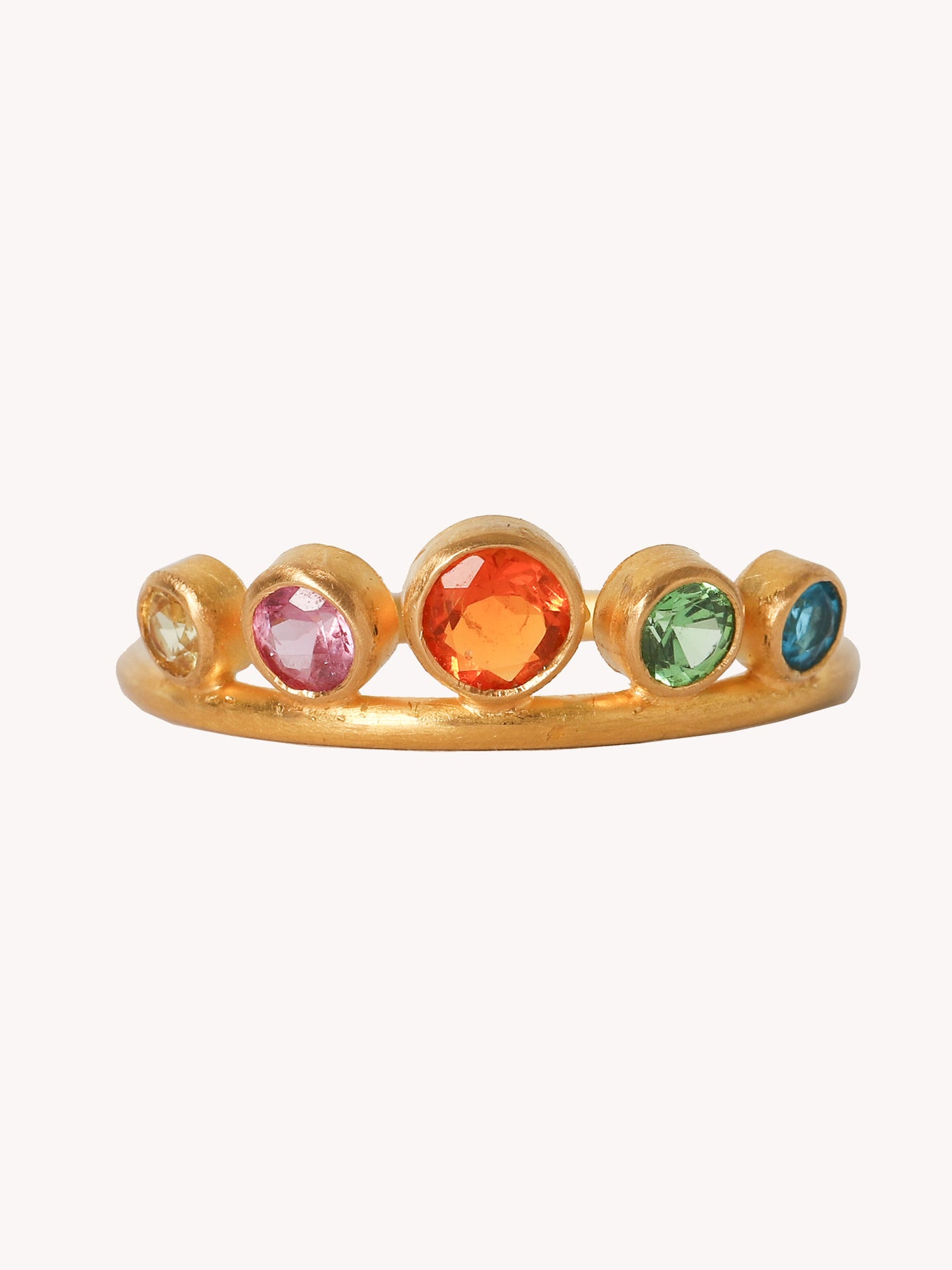 MULTICOLORED CROWN RING