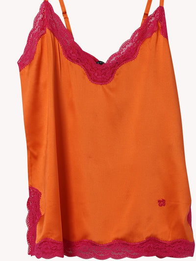 Lace Camisole in Carrot