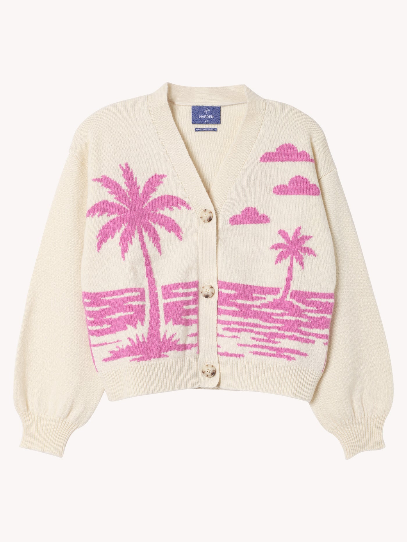 Palm Tree Cropped Cardigan