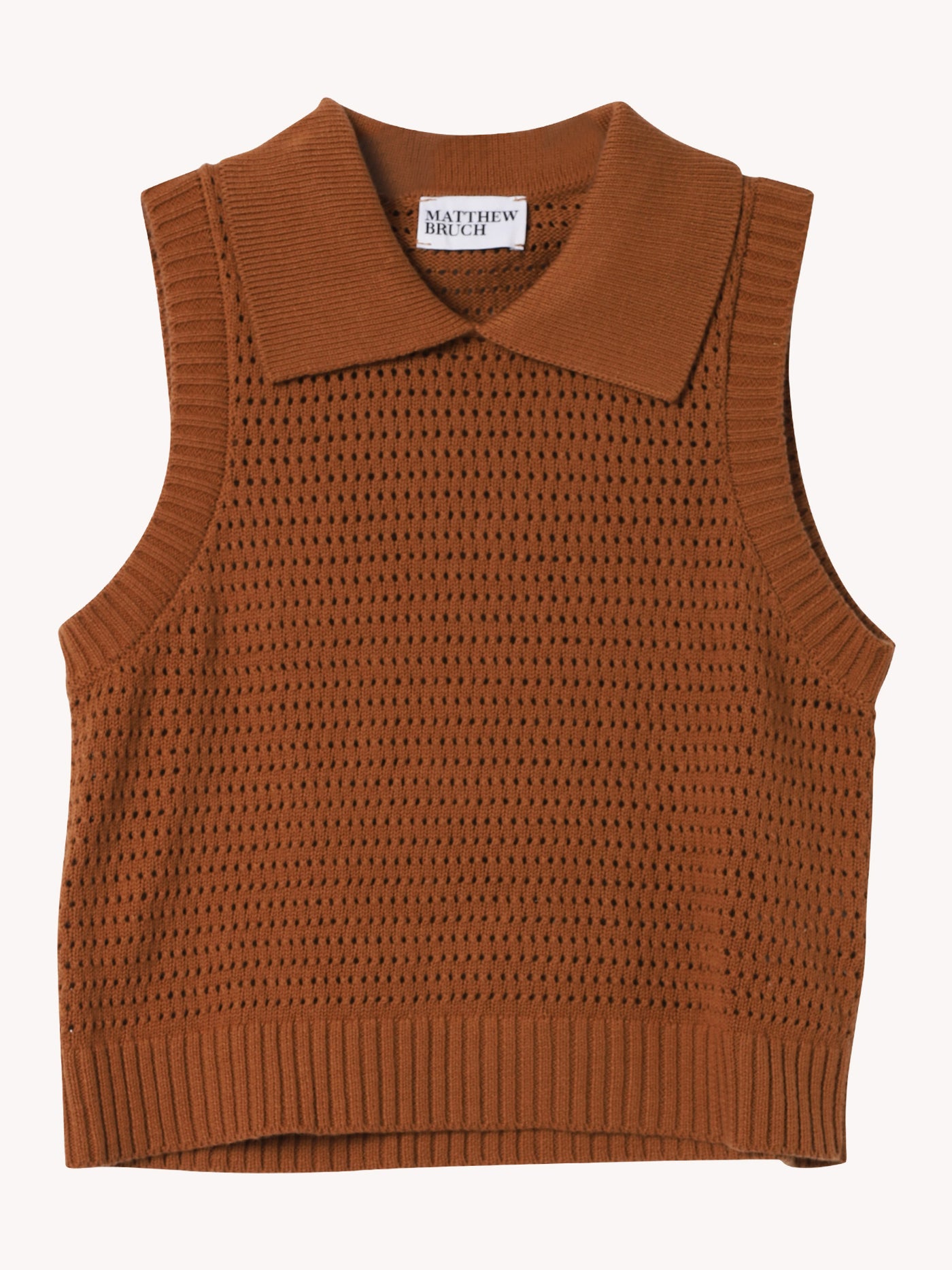 Cable Mesh Tank in Mocha