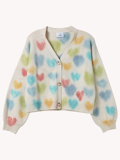 Hearts Dye Crop Cardigan