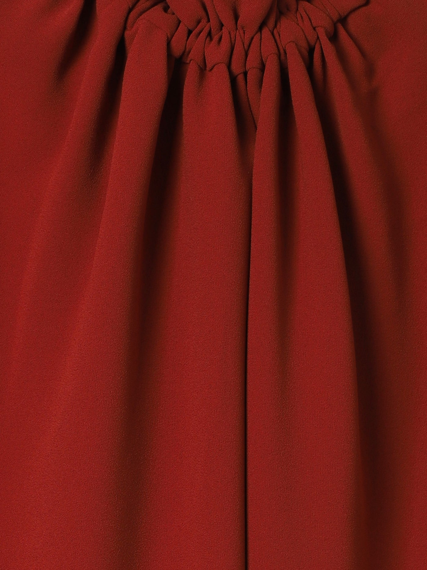 Short Ruffle Blouse in Carmine