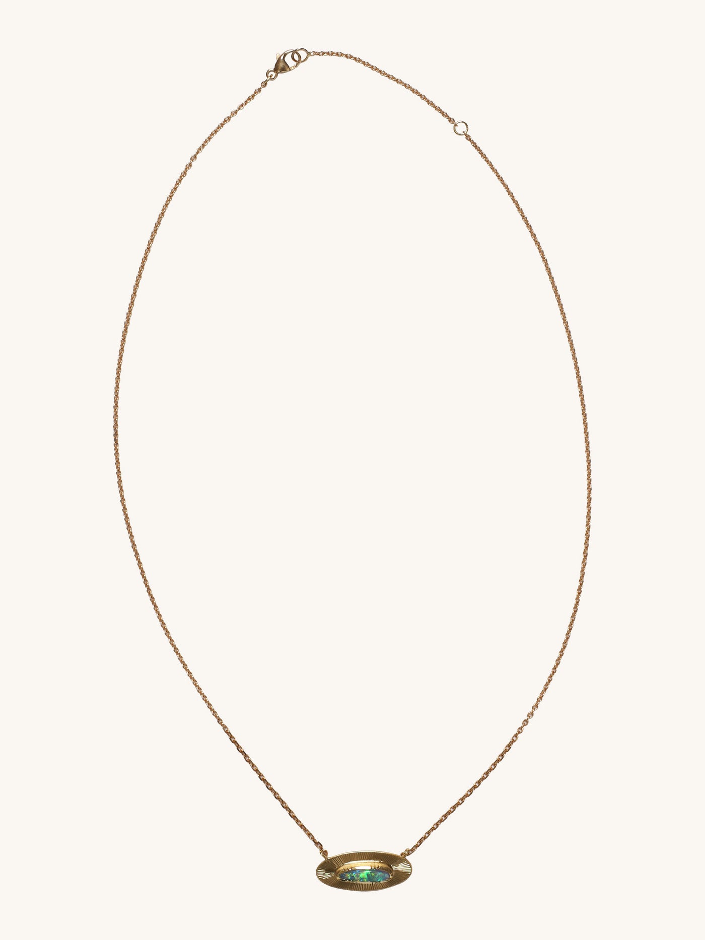 Boulder Opal Engraved Necklace