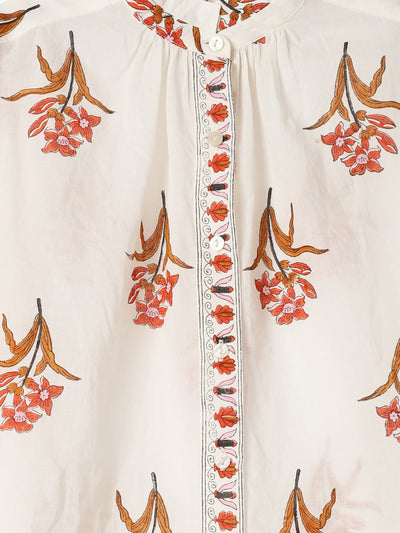 Kiki Persimmon Flower Shirt