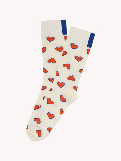 Heart Print Dress Sock