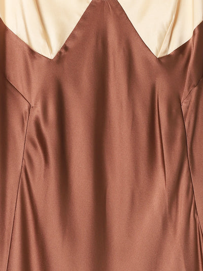 Rory Colorblock V-Neck Bias Dress