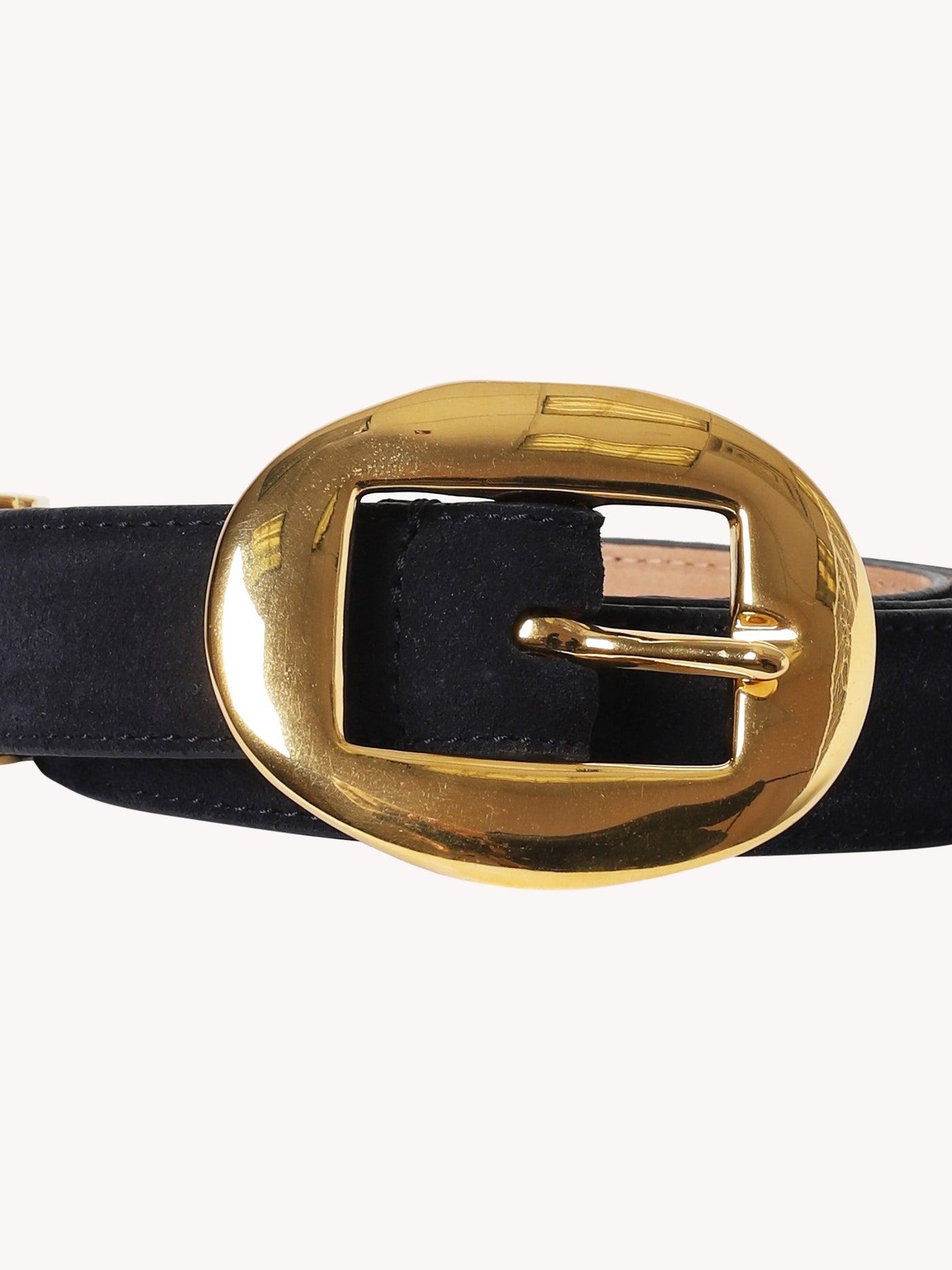 VINTAGE SUEDE BRASS BELT