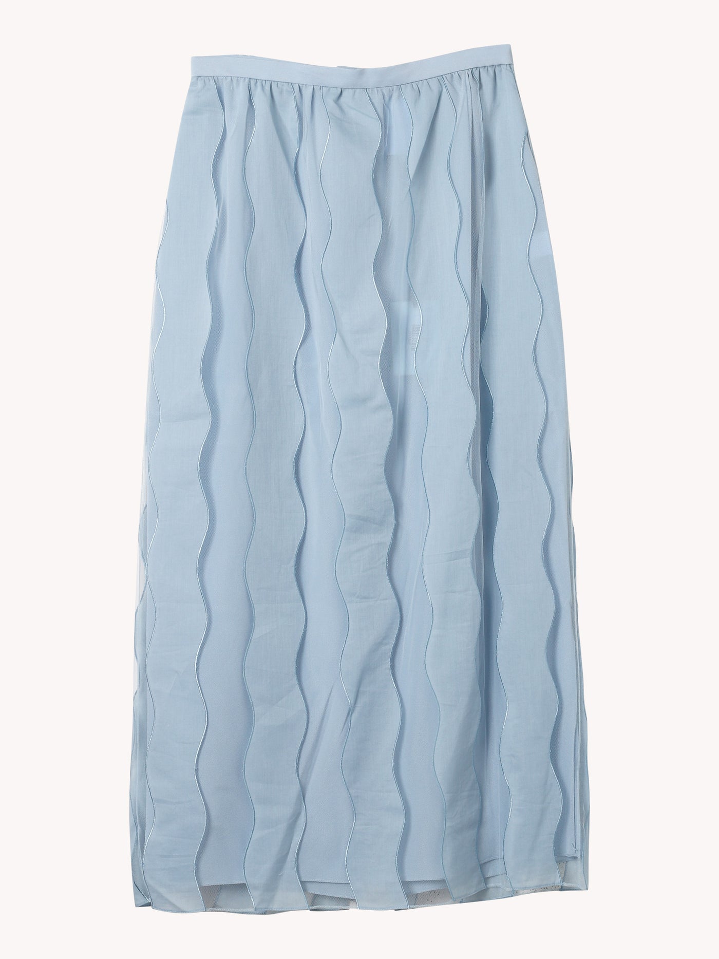 LUCY LIGHT BLUE WAVE PENCIL SKIRT