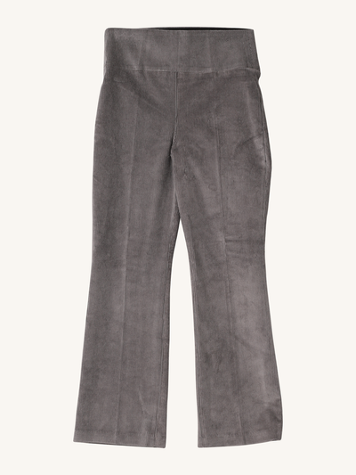 Corduroy Crop Flare Legging in Grey