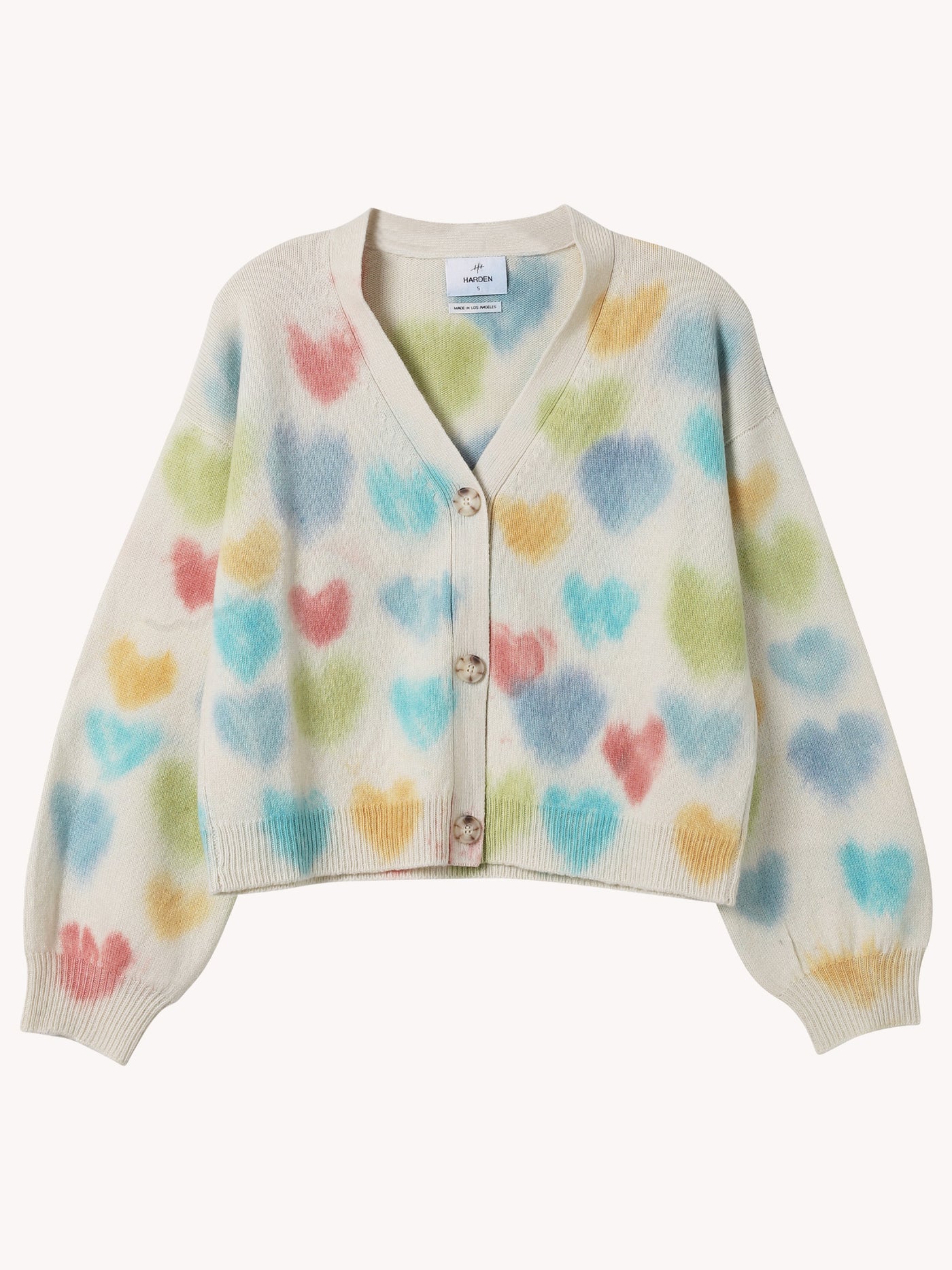 Hearts Dye Crop Cardigan
