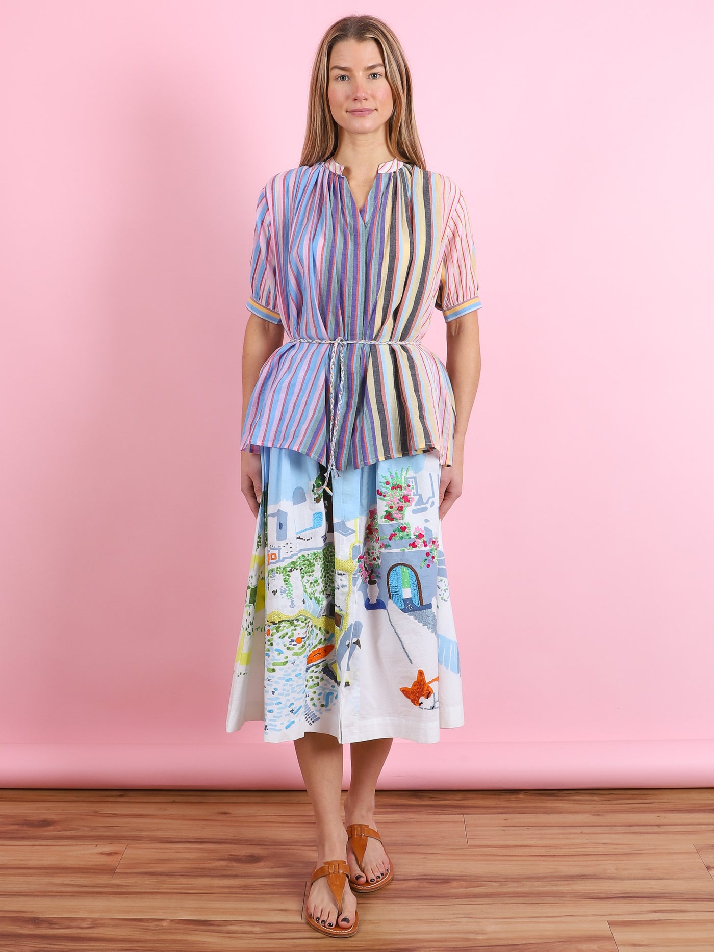 Hand Woven Blouse with Belt