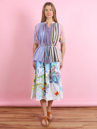 Hand Woven Blouse with Belt