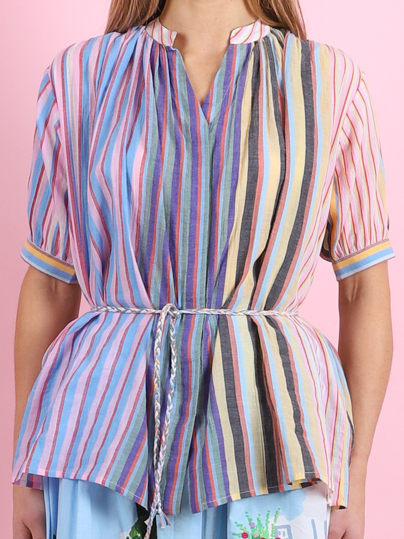 Hand Woven Blouse with Belt