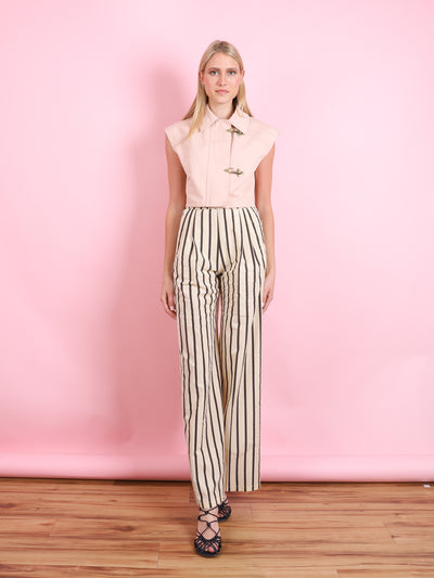 CHIC COTTON LINEN HOOK VEST
