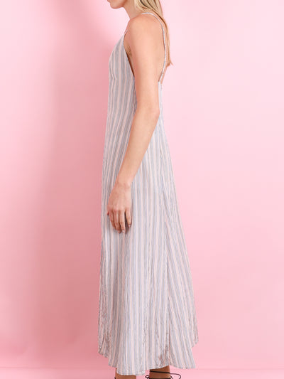 FLUID VISCOSE CHIC STRIPE SLIP DRESS