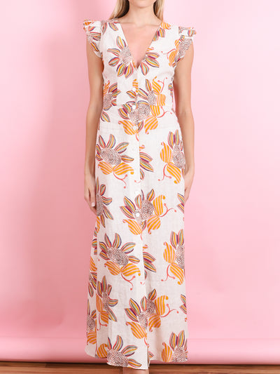 MANUELA V-NECK ANKLE DRESS