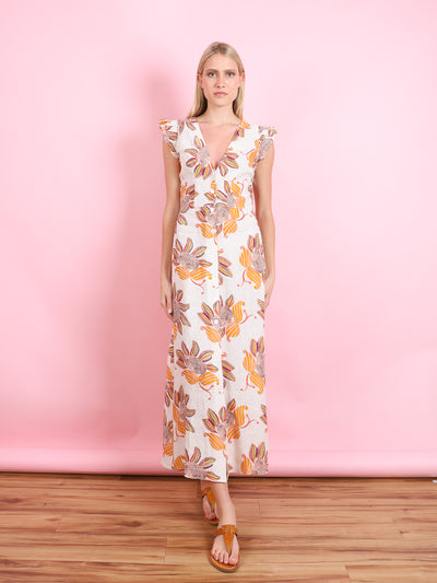 MANUELA V-NECK ANKLE DRESS