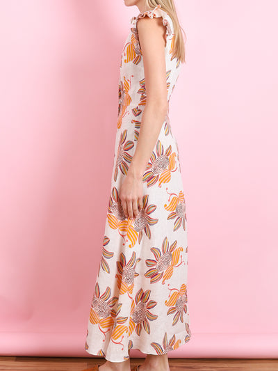 MANUELA V-NECK ANKLE DRESS