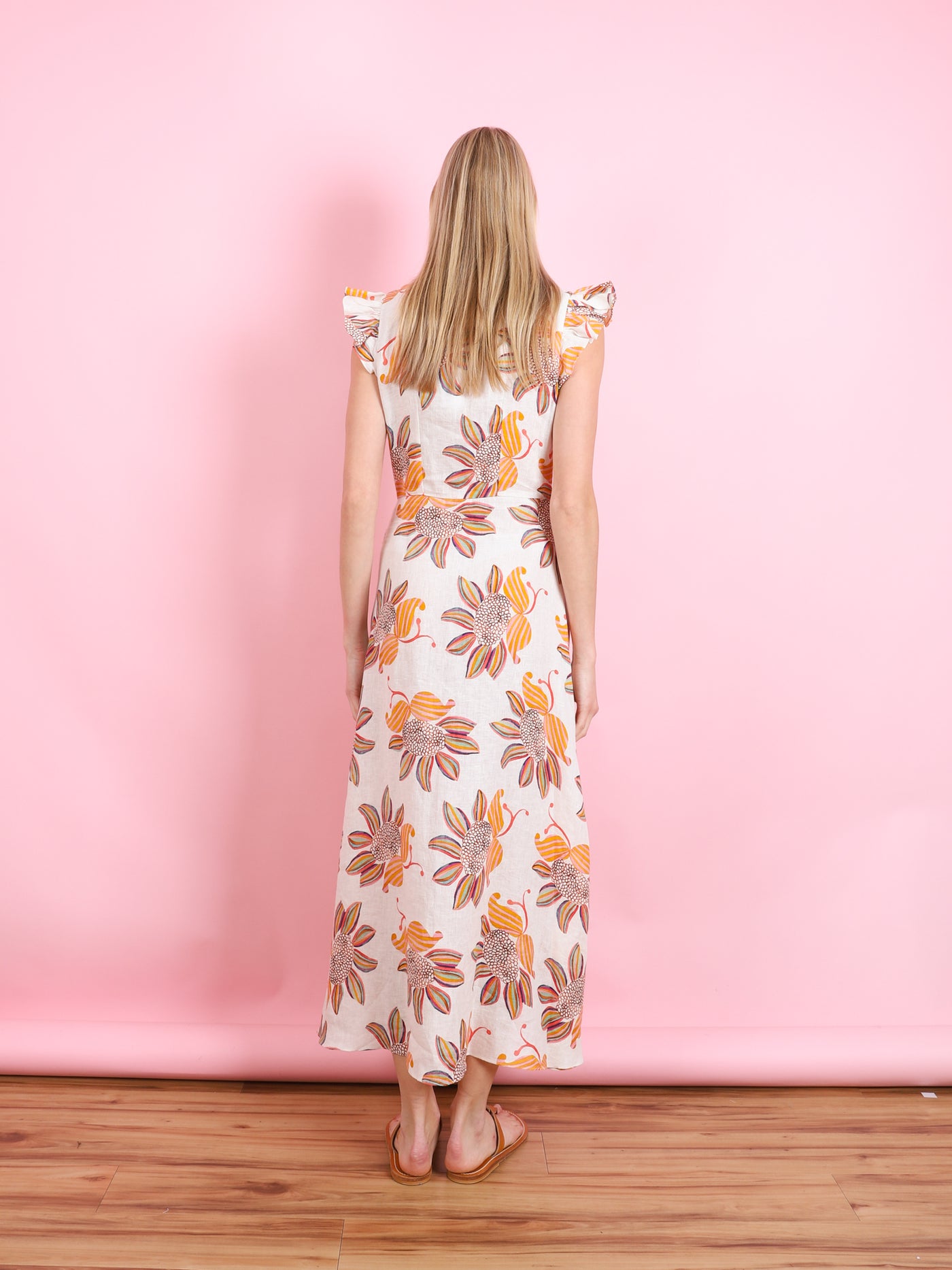 MANUELA V-NECK ANKLE DRESS