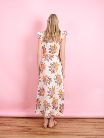 MANUELA V-NECK ANKLE DRESS