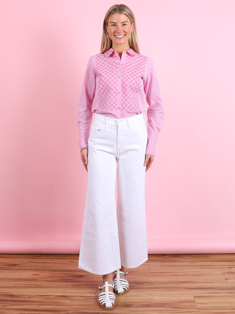 美品 Jupe by Jackie OpenCollar Gauze Shirt Jupe By Jackie Designer Women's Tops | CabanaCanary
