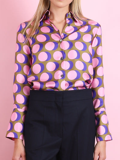 Dot Print Silk Shirt