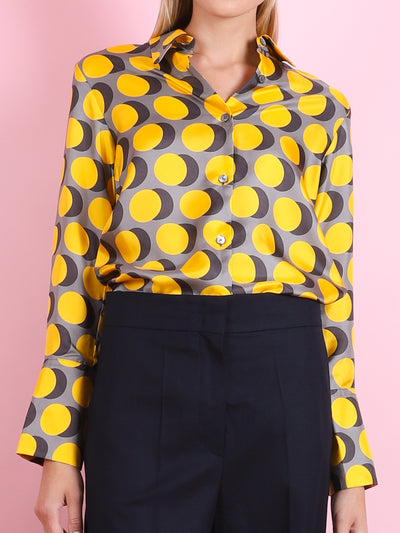 Dot Print Silk Shirt