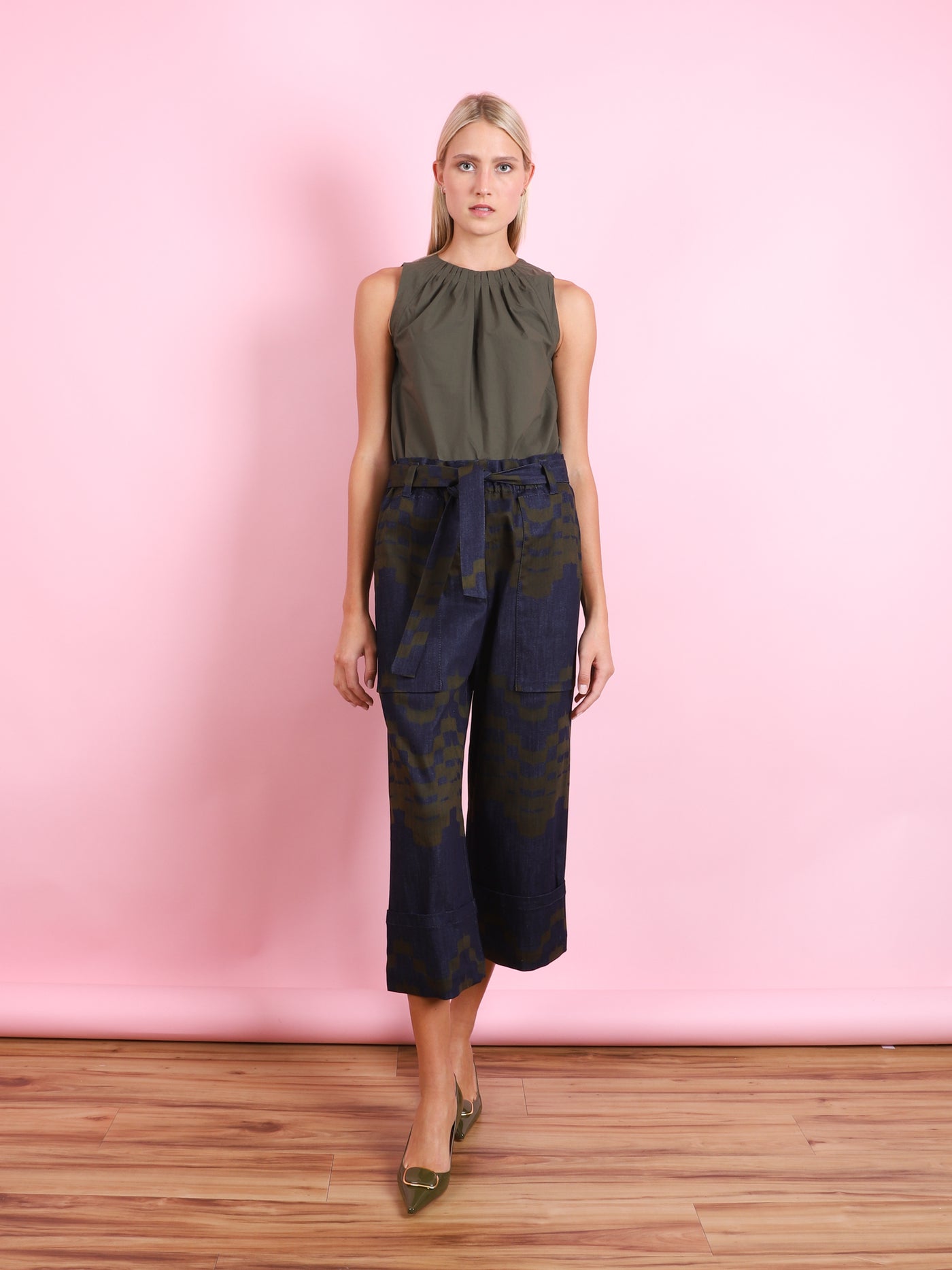 Sleeveless Poplin Top