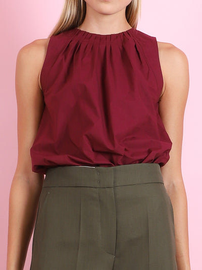 Sleeveless Poplin Top