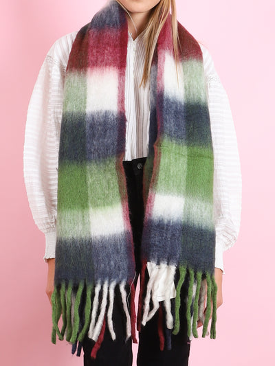 Olive & Red Scarf