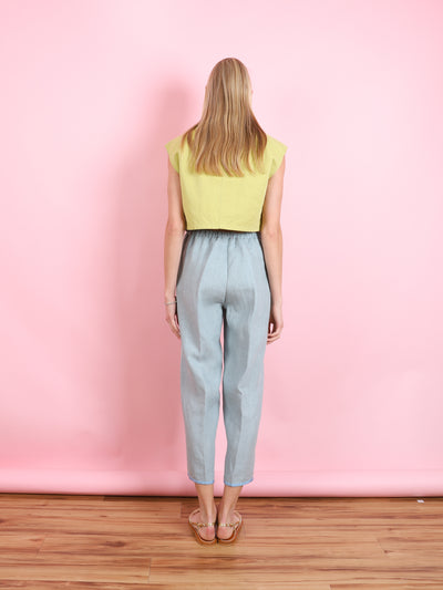 CHIC COTTON LINEN HOOK VEST