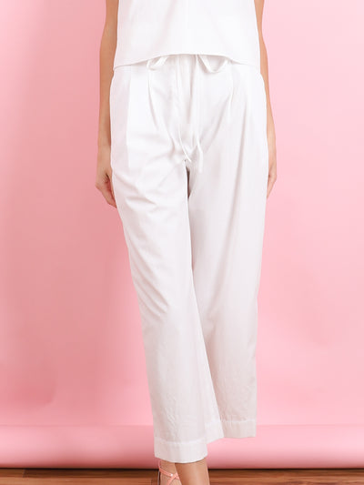 WHITE PAPERBAG PANTS