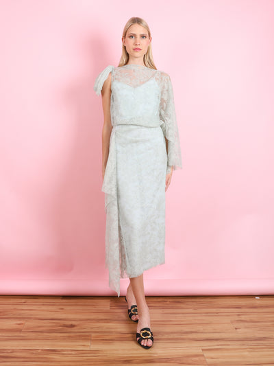 ASYMMETRICAL DRAPED COCKTAIL DRESS