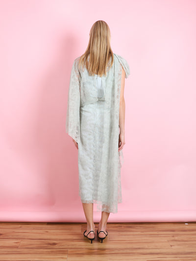 ASYMMETRICAL DRAPED COCKTAIL DRESS